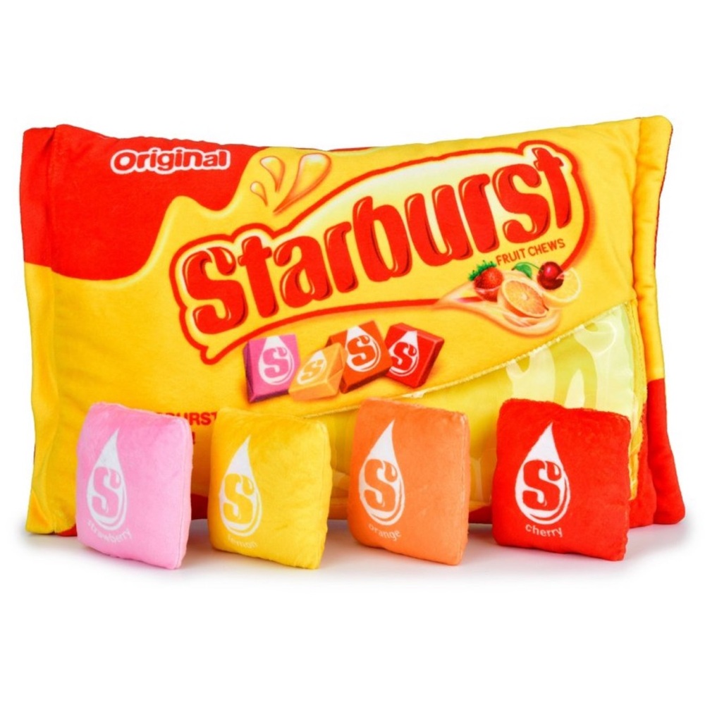 NWT Iscream Starburst Plush Stuffed Pillow with mini stuffed starburst pillows